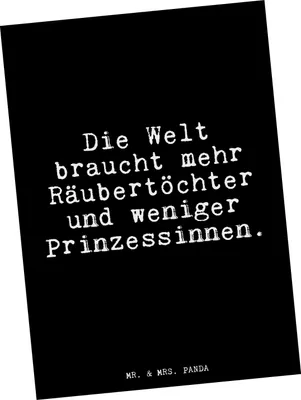 Produktbild von Mr. & Mrs. Panda Postkarte Die Welt braucht mehr... - Schwarz - Geschenk, einzelkarte, Prinz, Sprüche, Fotokarte, Grußkarte, Prinzessin, Räubertochter, Ansichtskarte