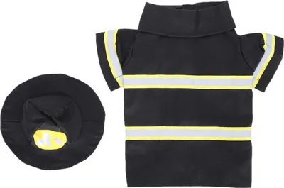 Produktbild von Haustierhund Feuerwehrkleidung Jacke Welpe Halloween Kostüme mit Hat Accessoiresxl