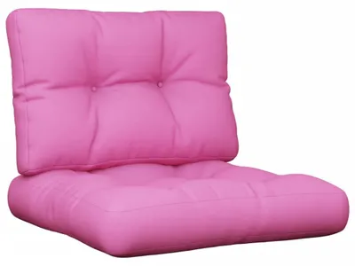 Zdjęcie produktu dla vidaXL Poduszka na palety 2 szt. Tkanina różowa