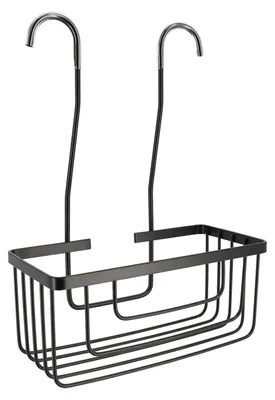 Produktbild von Tendance Hangendes Duschregal - schwarz - 1-stockig - 25 x 35 cm - Edelstahl - ohne Bohrung