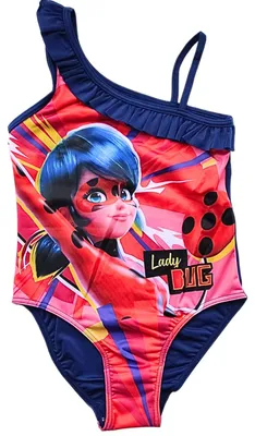 Produktbild von Badeanzug mit Rüschendetails Miraculous Ladybug Dunkelblau 98 cm