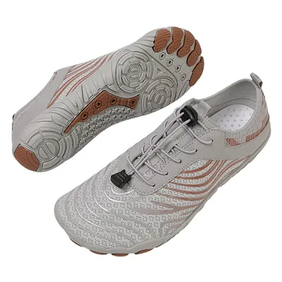 Produktbild von Leicht Rutschfest Outdoor Barfußschuhe Schnell Trocknend Strandschuhe für Wassersport, Grau, Größe: 38