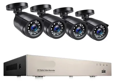 Obrázok produktu pre Bezpečnostná sada – 4 kamery – CCTV systém – Kamerový monitorovací systém – Bezpečnostná kamera