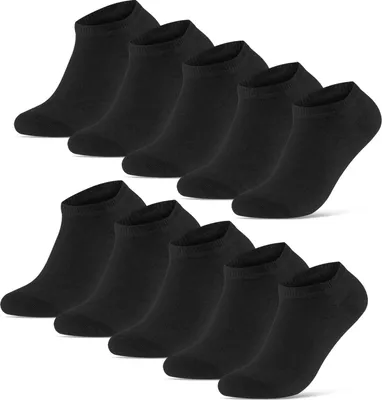 Produktbild von 10 Paar Sneakersocken Damen & Herren Basicline 70202T - Schwarz ( 39-42 )