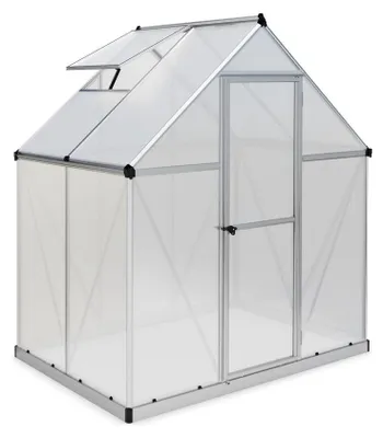 Produktbild von Palram - Canopia Aluminium Gewächshaus Mythos 64 Silber 126x185x208 cm