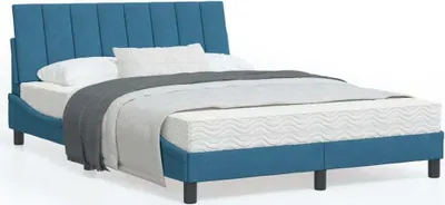 Produktbild von CLORIS Bettgestell mit Kopfteil Blau 120x200 cm Samt 6305261