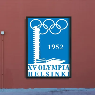 Produktbild von Poster - Canvas - Leinwand - 21 cm x 29,7 cm - Fotoposter - Leinwandkunst - Olympischen Spiele in Helsinki
