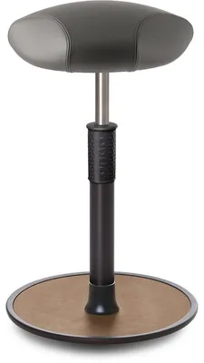 Produktbild von Sitz- Stehhocker Free Tall Triangel Boxmark Leder Grau schwarz /Natur.