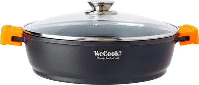 Kochtopf 30 cm mit Deckel, 3,6 L, Antihaftbeschichtung, schwarz