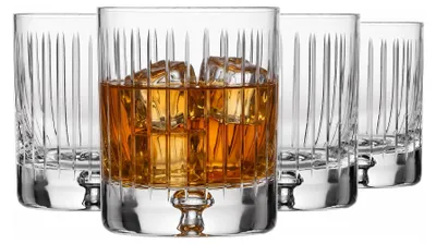 Productafbeelding van KROSNO Whiskyglazen, 250 ml, Saga, set van 4, geschikt voor bourbon en scotch, kristalglas