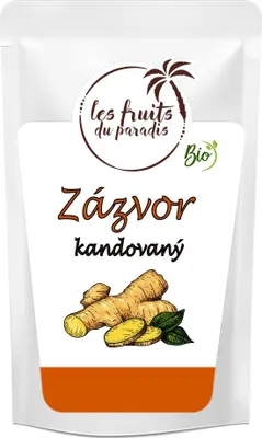 Obrázek produktu pro Kandovaný zázvor BIO 200 g LES FRUITS DU PARADIS