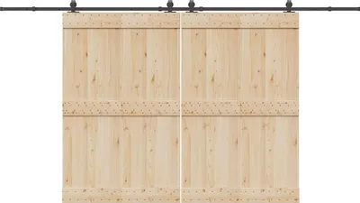 Image de vidaXL Kit de ferrures pour portes coulissantes 400 cm acier noir