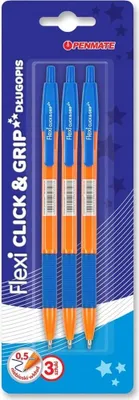 Produktbild von Długopisy Flexi Clic & Grip Penmate 0,5 mm 3 sztuki