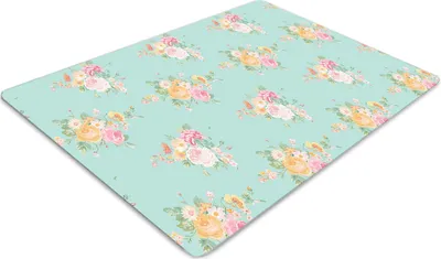 Produktbild von Stuhlunterlage Bürostuhlunterlage 120 cm x 90 cm Bodenmatte Bürostuhlunterlage - Pastellsträuße