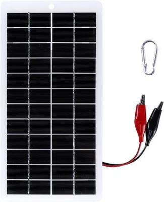 Produktbild von Solar Ladegerät - Polysilizium - 12V - tragbar - Karabinerhalterung