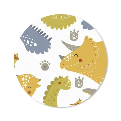 Produktbild von MuchoWow® Mauspad Mousepad Dinosaurier - Schnittmuster - Jungen - Dino - Kinder 40x40 cm - Mousepads - Maus Mat - Pad - Mausunterlage - Schreibtisch Accessoires