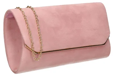 Immagine prodotto di Borsa a tracolla da donna rosa, pochette con patta in Pelle finta