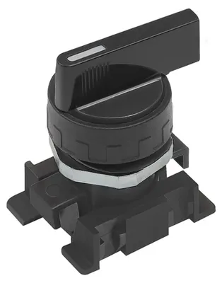 Produktbild von Riegler Langer Drehhebel, schwarz, 3 Stellungen, monostabil