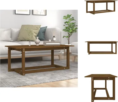 Produktbild von vidaXL Couchtisch Honigbraun 110x55x45 cm Massivholz Kiefer -  Couchtische