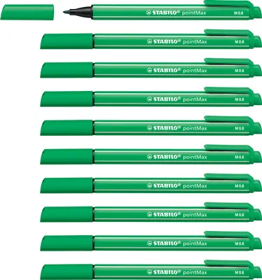 Produktbild von Filzschreiber - STABILO pointMax - 10er Pack - smaragdgrün
