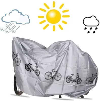 Produktbild von Fahrradabdeckung - E-Bike-Abdeckung - 200 cm x 100 cm - Wasserdicht - UV-beständig - Reißfest - Für Mountainbikes, Rennräder und E-Bikes