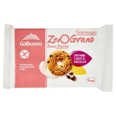Image de Biscuits sans gluten Galbusera à la crème et aux pépites de chocolat 220 g