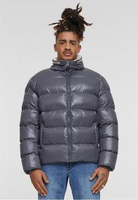 Image de Urban Classics Recyclé Zip neck Puffer Jacket dark stone - XXL