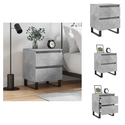 Image de vidaXL Table de nuit gris béton 40x35x50 cm Bois composite - Tables de chevet