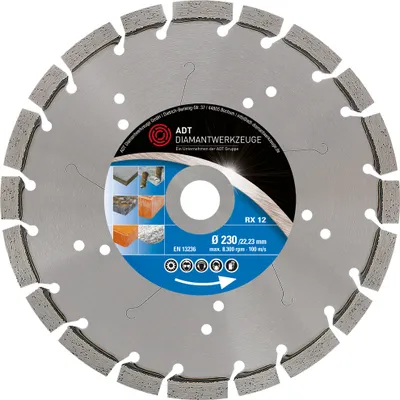Produktbild von Diamanttrennscheibe Beton/Granit RX 12 Super-Premium Ø 230 mm 22,2 mm