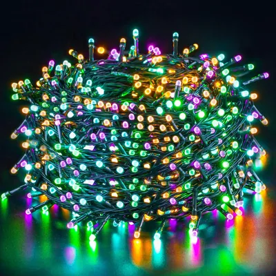 Immagine prodotto di Luci di Natale per esterni - Catena luminosa - 50 metri - 500 LED - Quattro colori - Per giardino e balcone