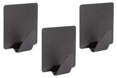 Produktbild von SEPIO Badezimmer Haken Schwarz 3er-Set, Badaccessoires, Badezimmer Hook, Aufhängehaken, Handtuchhalter Bad