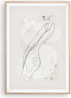 Produktbild von Gerahmtes Poster - Rahmen in heller Eiche - Minimalismus Körper Frauen - 70x100 cm - Wand Bild - Wanddeko - Wandbilder - Kunstposter - Wandposter - Bilderrahmen - Bilder - P2NPA70x100-4831