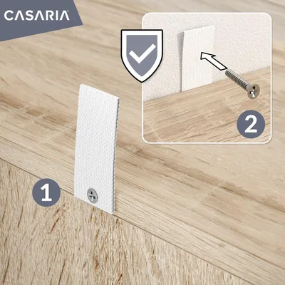 Produktbild von CASARIA® Kommode mit 2 Türen 77x60x30cm Holz Modern höhenverstellbarer Einlegeboden Schlafzimmer Büro Flur Mehrzweckschrank Aktenschrank Schrank Eiche