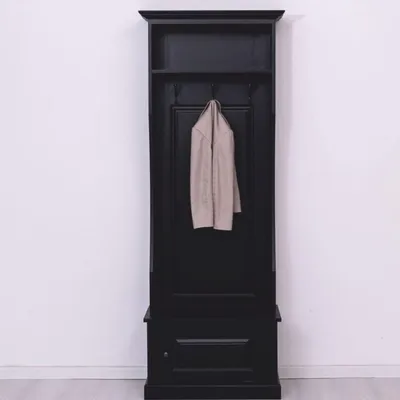 Produktbild von Casa Padrino Landhausstil Garderobe Schwarz 80 x H. 210 cm - Garderoben Möbel