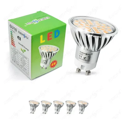 Produktbild von GU10 5050 SMD LED Spot Lampe Mit Schutzglas 4W Warmweiß 5 Stück