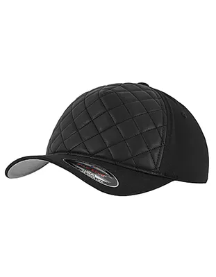 Produktbild von FLEXFIT 6277Q | Diamond Quilted Cap / Kappe / Mütze / Hut - Farbe: Black - Größe: S/M
