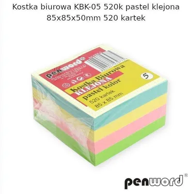 Image de Office pastel cube 85x85x50mm 520K