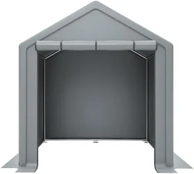 Produktbild von Geräteschuppen 190x170x200cm, Fahrradgarage, Geräteschuppen, Garagenzelt, Gartenhaus Lagerzelt Fahrradschuppen Werkzeugzelt Lagergarage, dunkelgrau