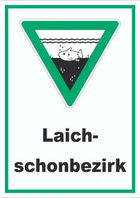 Produktbild von Laichschonbezirk Schild A6 (105x148mm)