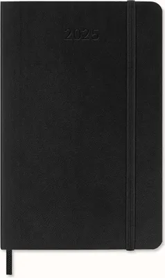 Produktbild von Moleskine 12 Monate Tagesnotizkalender 2025, P/A6, 1 Tag = 1 Seite, Weicher Einband, Schwarz