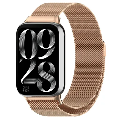 Produktbild von Strap-it Milanaise-Armband – Milanaise-Armband mit Magnetverschluss – passend für Redmi Watch 4 – Roségold