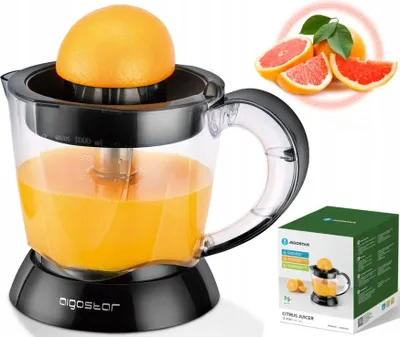 Produktbild von Aigostar Thomas 44297 Zitruspresse 40W, Schwarz, 1000ml, Dual-Drehrichtung