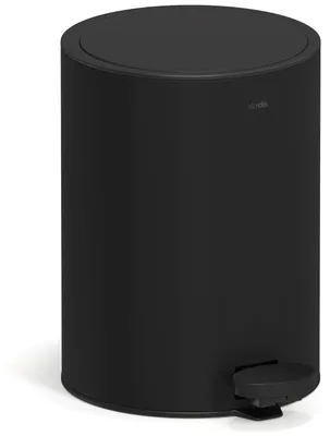 Produktbild von Tretmülleimer 3 l, schwarz, Edelstahl, mit Inneneimer, Absenkautomatik, für Badezimmer