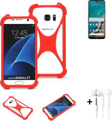 Produktbild von Handy-hülle + Kopfhörer kompatibel mit Nokia G50 Schutz-hülle Bumper Silikon Schutz Hülle Cover Case Silikoncase Silikonbumper TPU Softcase