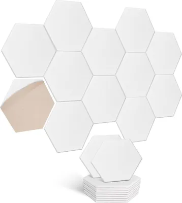 Produktbild von Akustische Paneele - schallabsorbierend - 24 Stück - selbstklebend - sechseckig