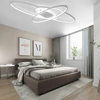 Obrázek produktu pro 70W LED stmívatelné kreativní stropní svítidlo Hliníkové tříbarevné s dálkovým ovládáním Moderní tříkroužkové stropní svítidlo Lustr Svítidlo na ochranu očí Úsporné světlo (bílé) pro obývací pokoj Ložnice Jídelna Předsíň Bar Kavárna Restaurace Hotel