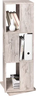 Produktbild von Drehregal >Jork< in Sandeiche - 34x108x34cm (BxHxT)