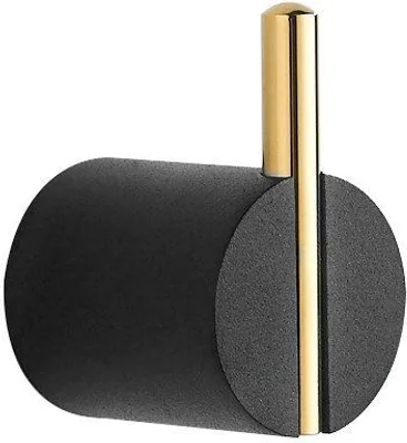 Produktbild von Mexen Aron Handtuchhaken, schwarz/gold - 7088135-57