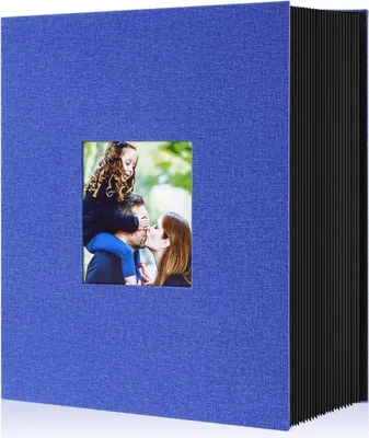 Produktbild von Fotobuch 1000 10x15 cm Leinen XXL Einsteckalbum Blau, Säurefrei - 250 Seiten