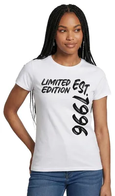 Produktbild von Spreadshirt Limited Edition Est 1996 Jahrgang Geburtstag Frauen T-Shirt, M, Weiß